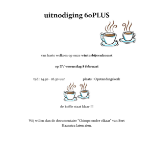 Lees meer over het artikel Uitnodiging: 60PLUS Winterbijeenkomst
