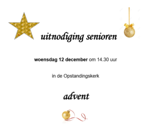 Lees meer over het artikel Advent seniorenbijeenkomst