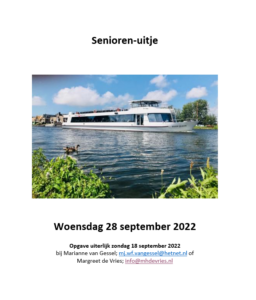 Lees meer over het artikel Seniorenuitje woensdag 28 september